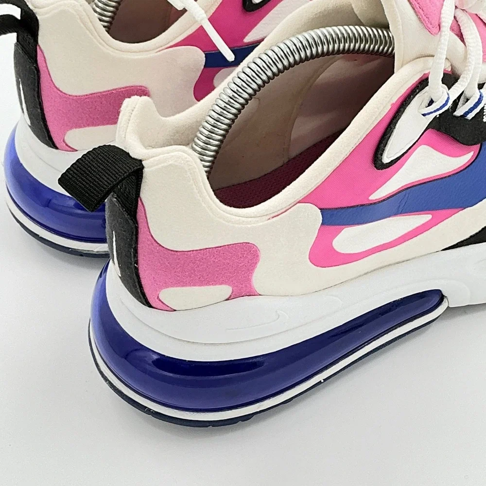 Nike Womens Size 9.5 Air Max 270 React Summit White Blue Pink CI3899-100 Sneaker